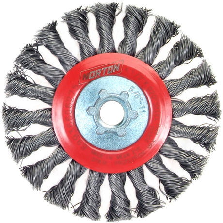 Standard Twist Wire Wheel, 4-1/2" Dia., 0.02" Fill, 5/8"-11 Arbor, Steel
