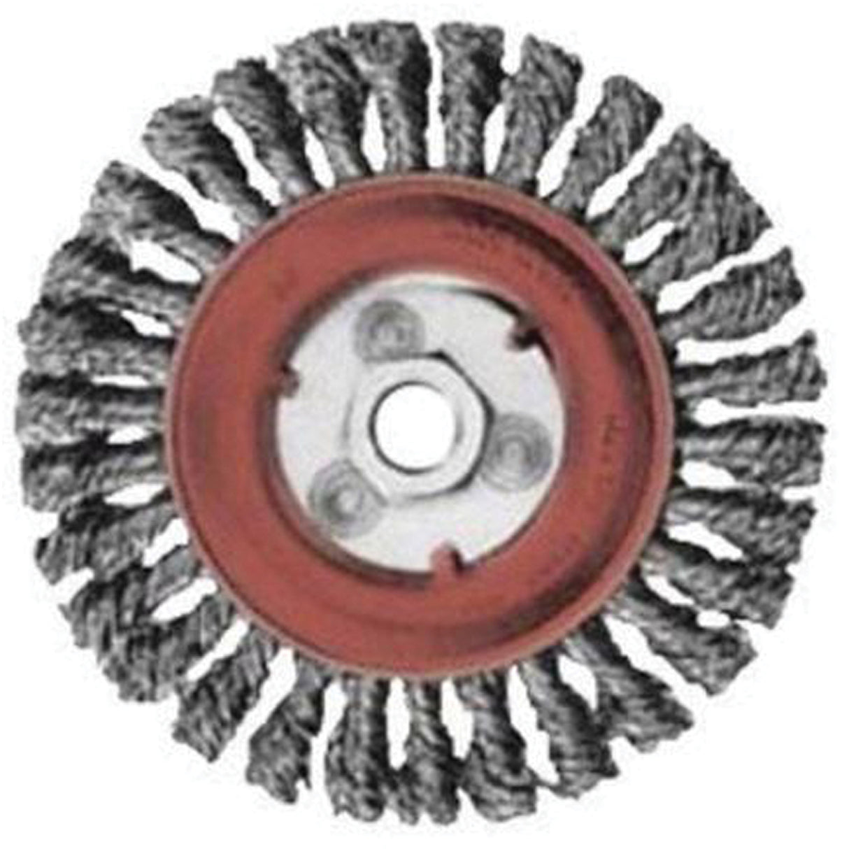 Full Cable Twist Wire Wheel, 5" Dia., 0.02" Fill, 5/8"-11 Arbor, Steel