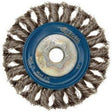 Full Cable Twist Wire Wheel, 5" Dia., 0.02" Fill, 5/8"-11 Arbor, Stainless Steel