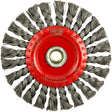 Full Cable Twist Wire Wheel, 6" Dia., 0.023" Fill, 5/8"-11 Arbor, Steel