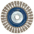 Stringer Bead Knot Wire Brush For Angle Grinders, 5" Dia., 0.02" Fill, 5/8"-11 Arbor, Stainless Steel