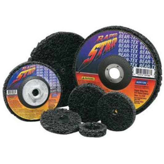 Bear-Tex® Rapid Strip Non-Woven Depressed Center Disc, 4-1/2" Dia., Extra Coarse Grit, Silicon Carbide