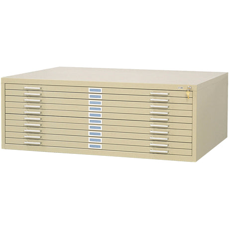 Steel Plan Files, 10 Drawers, 46-3/8" W x 35-3/8" D x 16-1/2" H