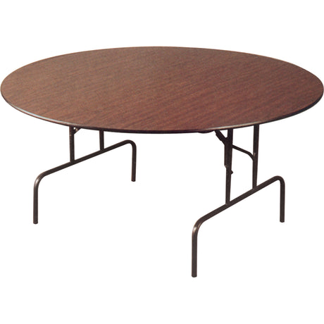 Folding Table, Round, 60" L x 60" W, Laminate, Brown