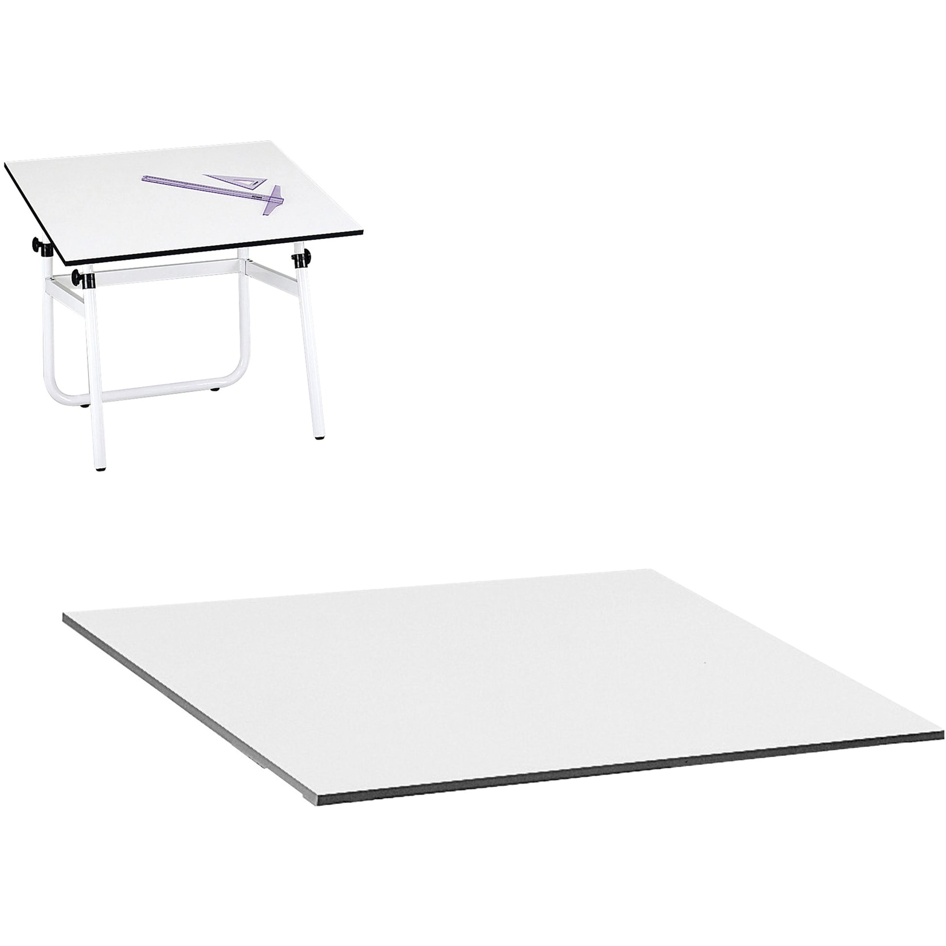 Table Top for Vista Adjustable Drawing Table, 48" W x 3/4" H, White