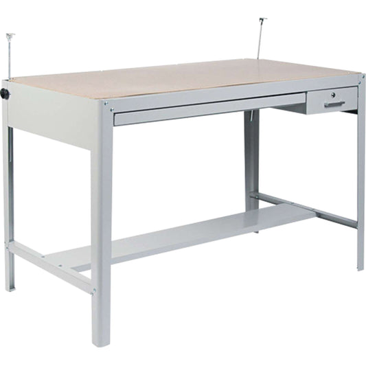 Precision Drafting Table Base, 56-3/8" W x Grey