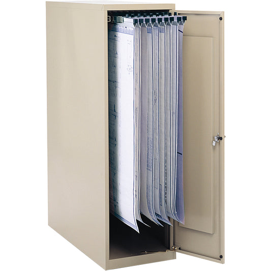 Vertical Filing Cabinets, Steel, 1 Drawers, 16" W x 39" D x 54-1/2" H, Tropic Sand