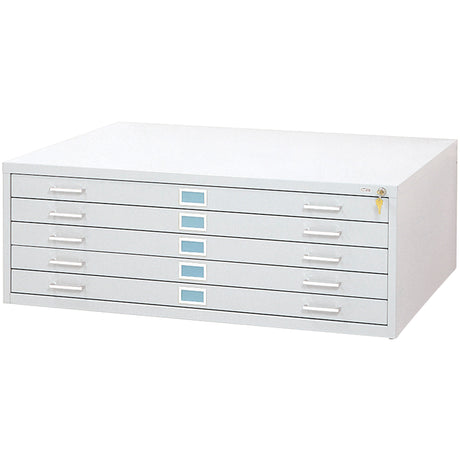 Steel Plan Files-5 Drawer, 5 Drawers, 46-3/8" W x 35-3/8" D x 16-1/2" H
