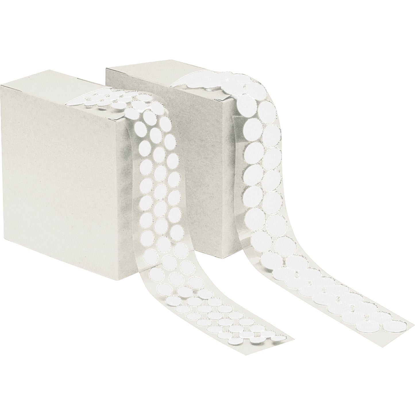 Fastener Dots, Loop, 1/2" Dia., Adhesive, White