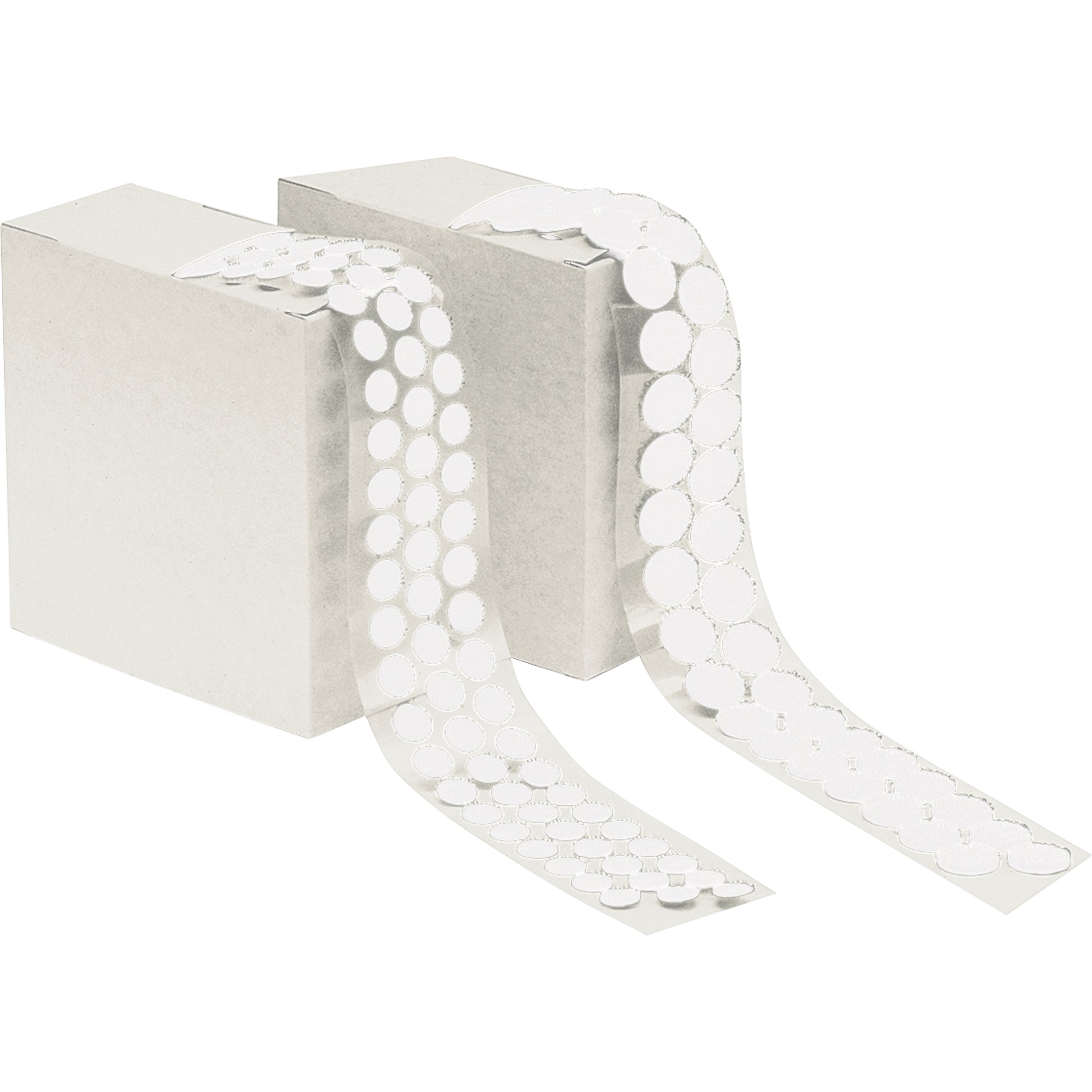 Fastener Dots, Loop, 1/2" Dia., Adhesive, White