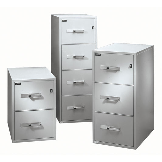 Fire Resistant Filing Cabinets, Steel, 3 Drawers, 19-3/4" W x 31" D x 28" H, Beige