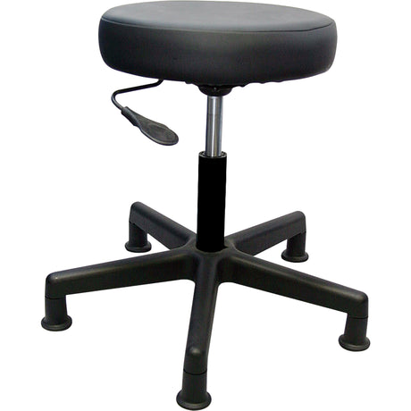 900 Series Task Stool, Stationary, Adjustable, 16" - 22", Vinyl Seat, Black