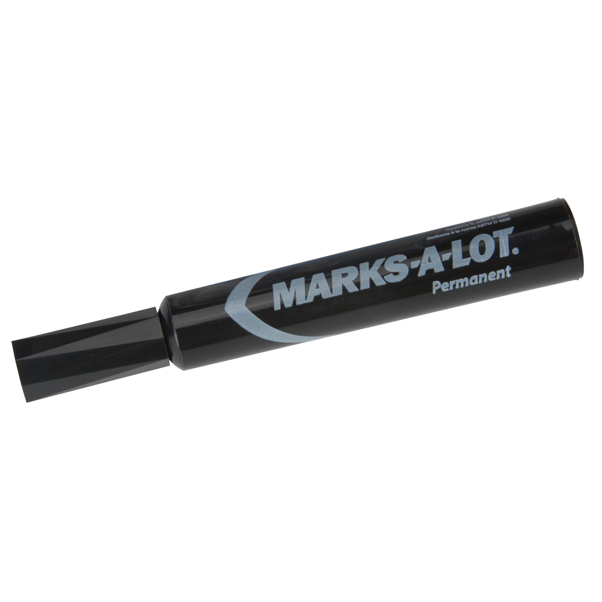 Marks-a-Lot Permanent Markers, Chisel, Black