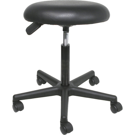 Pneumatic Swivel Stools, Mobile, Adjustable, 32", Vinyl Seat, Black