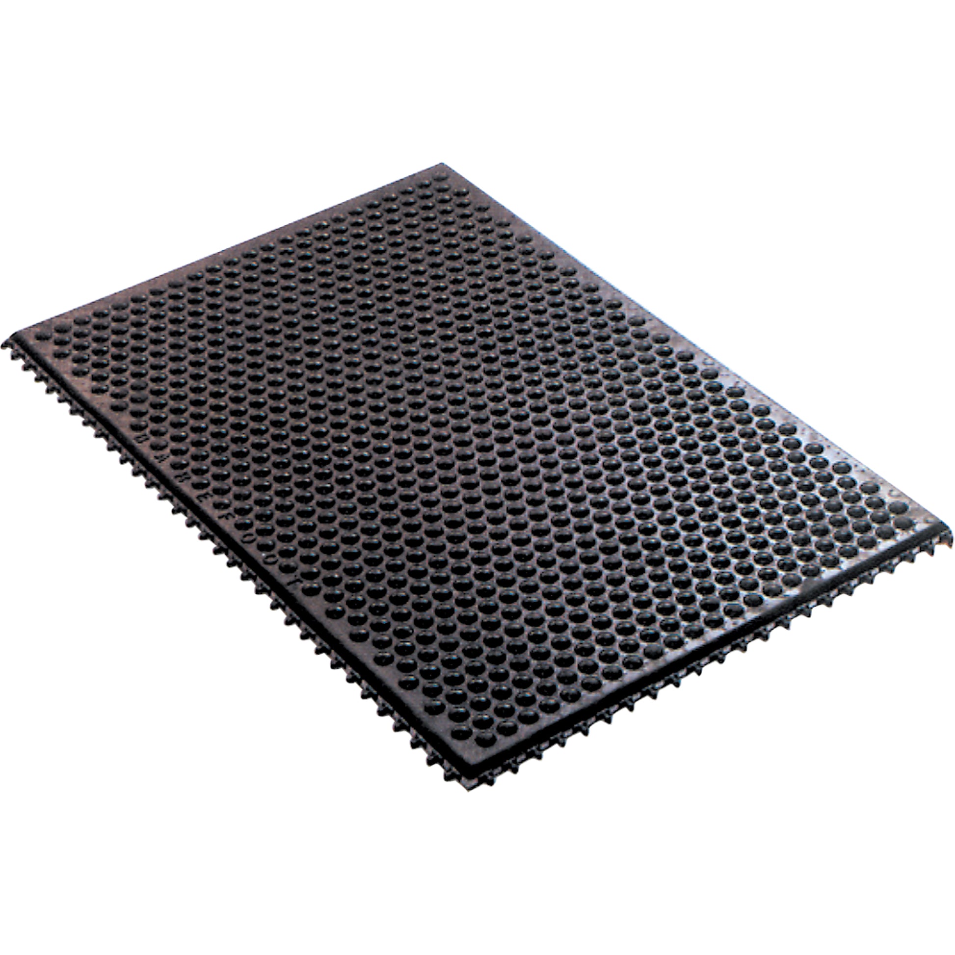  Conductive Anti-Fatigue Rubber Mat Interlocking Room System, Rubber, 2' W x 3' L, 1/2" Thick, Black