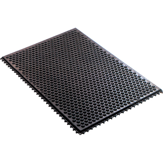  Conductive Anti-Fatigue Rubber Mat Interlocking Room System, Rubber, 2' W x 3' L, 1/2" Thick, Black