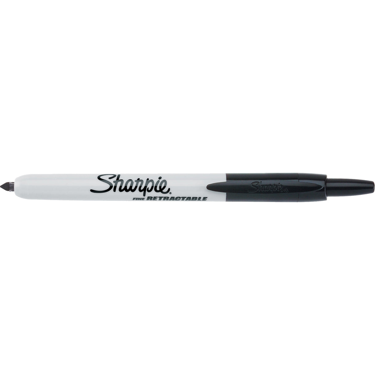 Retractable Permanent Marker, Fine, Black