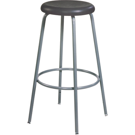 500 Series Stool, Stationary, Adjustable, 20" - 28", Polyurethane Seat, Black