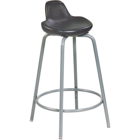 500 Series Stool, Sit/Stand, Adjustable, 25" - 33", Polyurethane Seat, Black