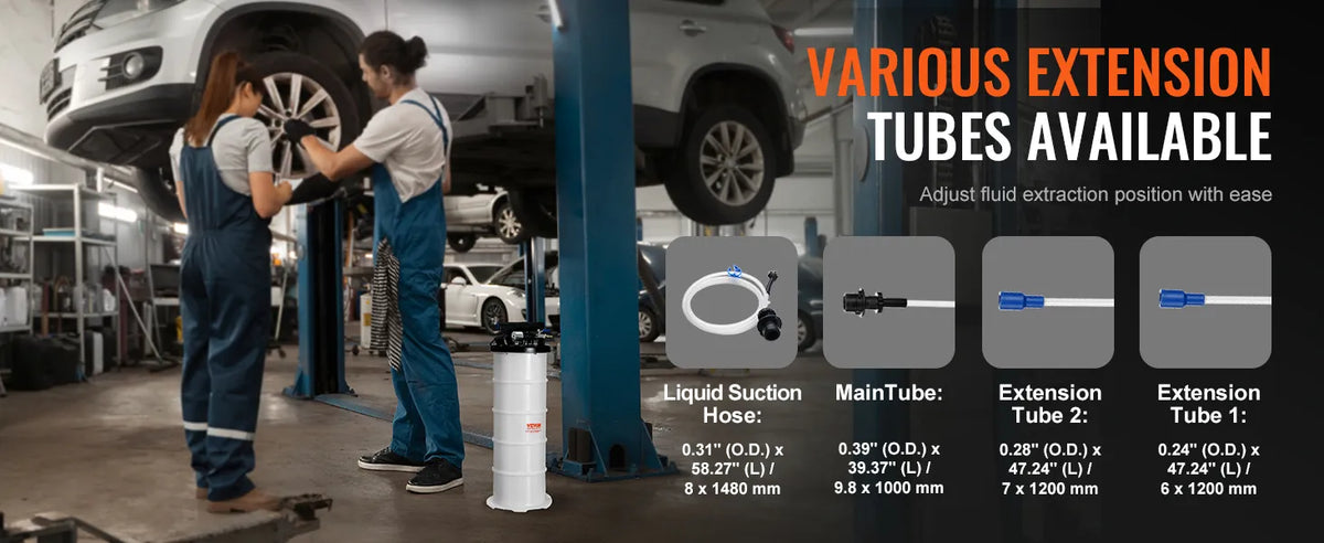 VEVOR Fluid Extractor, 1.74 Gallons (6.5 Liters), Pneumatic/Manual Oil Changer Vacuum Fluid Extractor with Dipstick and Suction Hose, Oil Extractor Change Pump for Automotive Fluids Vacuum Evacuation extra image