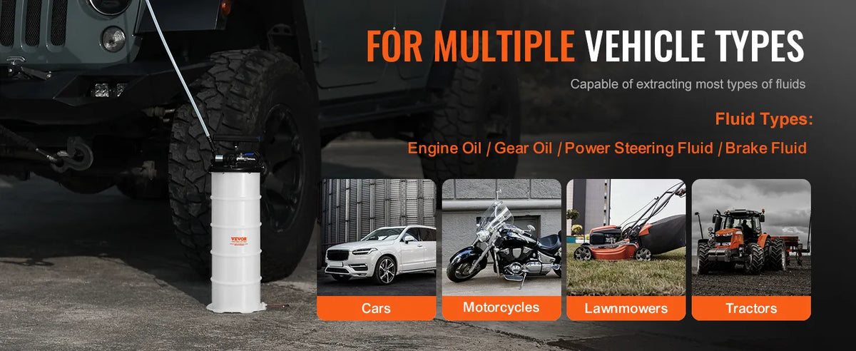 VEVOR Fluid Extractor, 1.74 Gallons (6.5 Liters), Pneumatic/Manual Oil Changer Vacuum Fluid Extractor with Dipstick and Suction Hose, Oil Extractor Change Pump for Automotive Fluids Vacuum Evacuation extra image