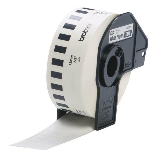 Tape Cartridge for P-touch® Labeling System, 12 mm x 100', Black on White