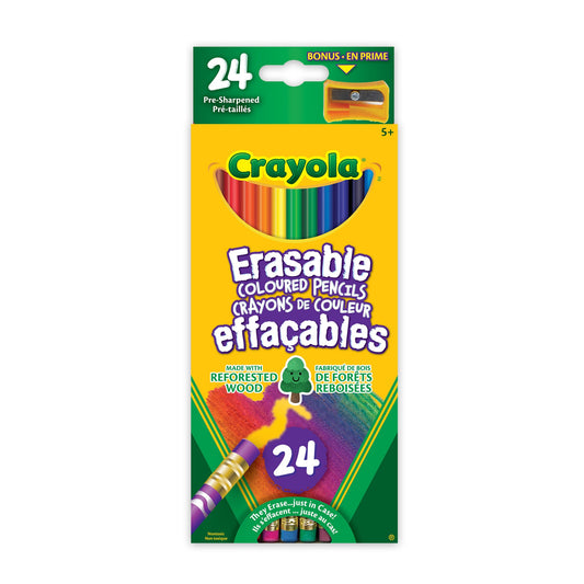 Crayola Erasable Coloured Pencils, 24 Count (Case of 10)