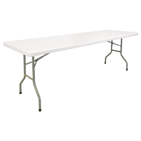 Folding Table, Rectangular, 96" L x 30" W, Polyethylene, White