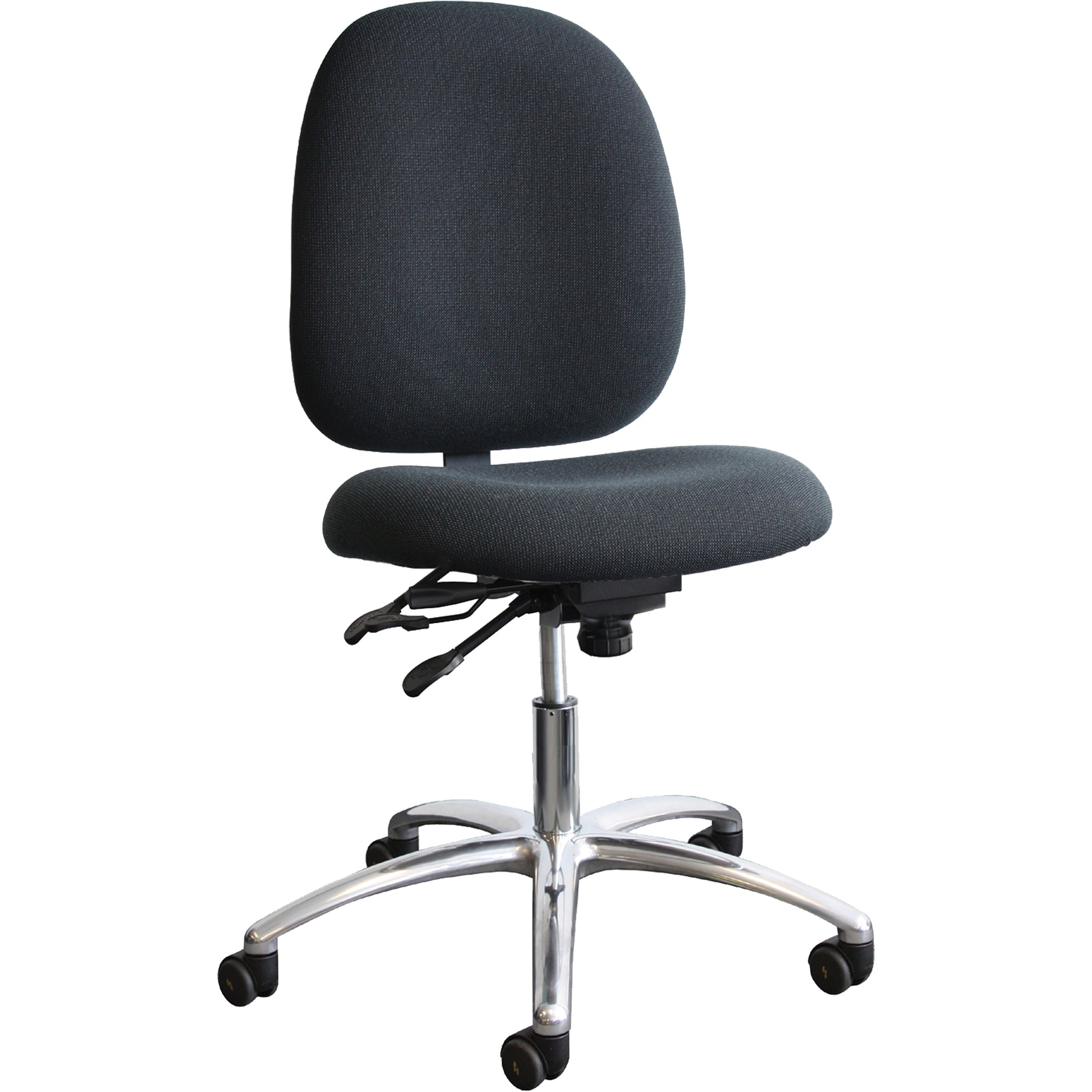 ESD (Electrostatic Dissipative) Shoptech Seating, Vinyl, Black, 250 lbs. Capacity