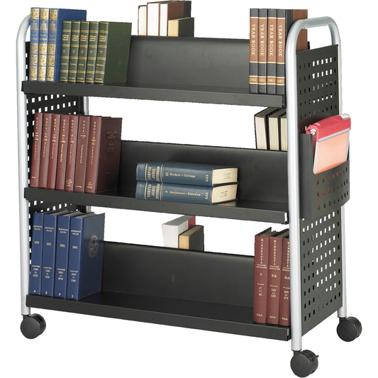 Scoot™ Book Carts, 200 lbs. Capacity, Black, 17-3/4" D x 41-1/4" L x 41-1/4" H, Steel