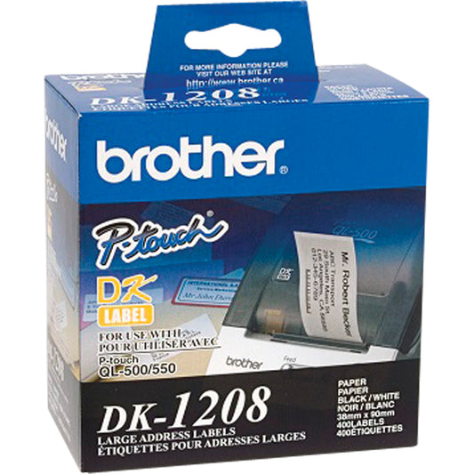 DK Series Address Labels, 1-1/2" W x 3-1/2" L, White