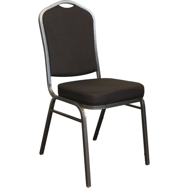 Stacking Chairs, Fabric, 37" High, 275 lbs. Capacity, Black
