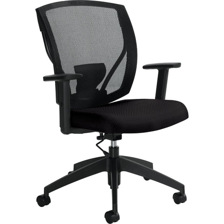 Task Chairs, Fabric, Black, 300 lbs. Capacity