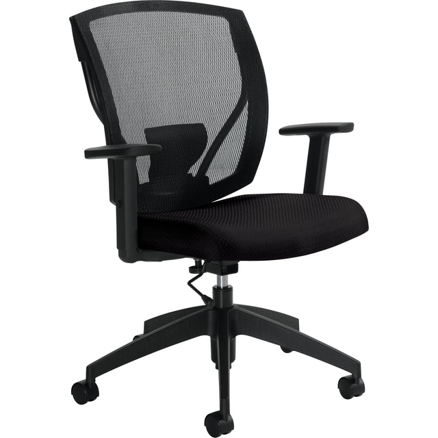 Task Chairs, Fabric, Black, 300 lbs. Capacity