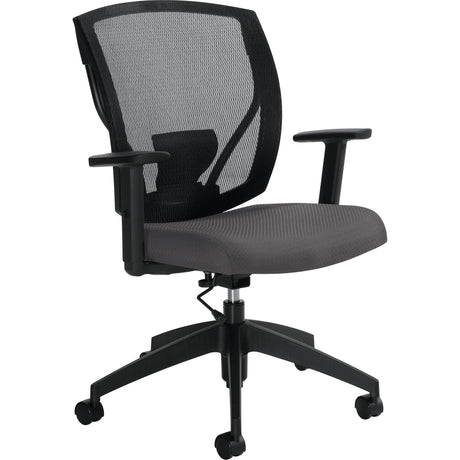 Task Chairs, Vinyl, Charcoal, 300 lbs. Capacity