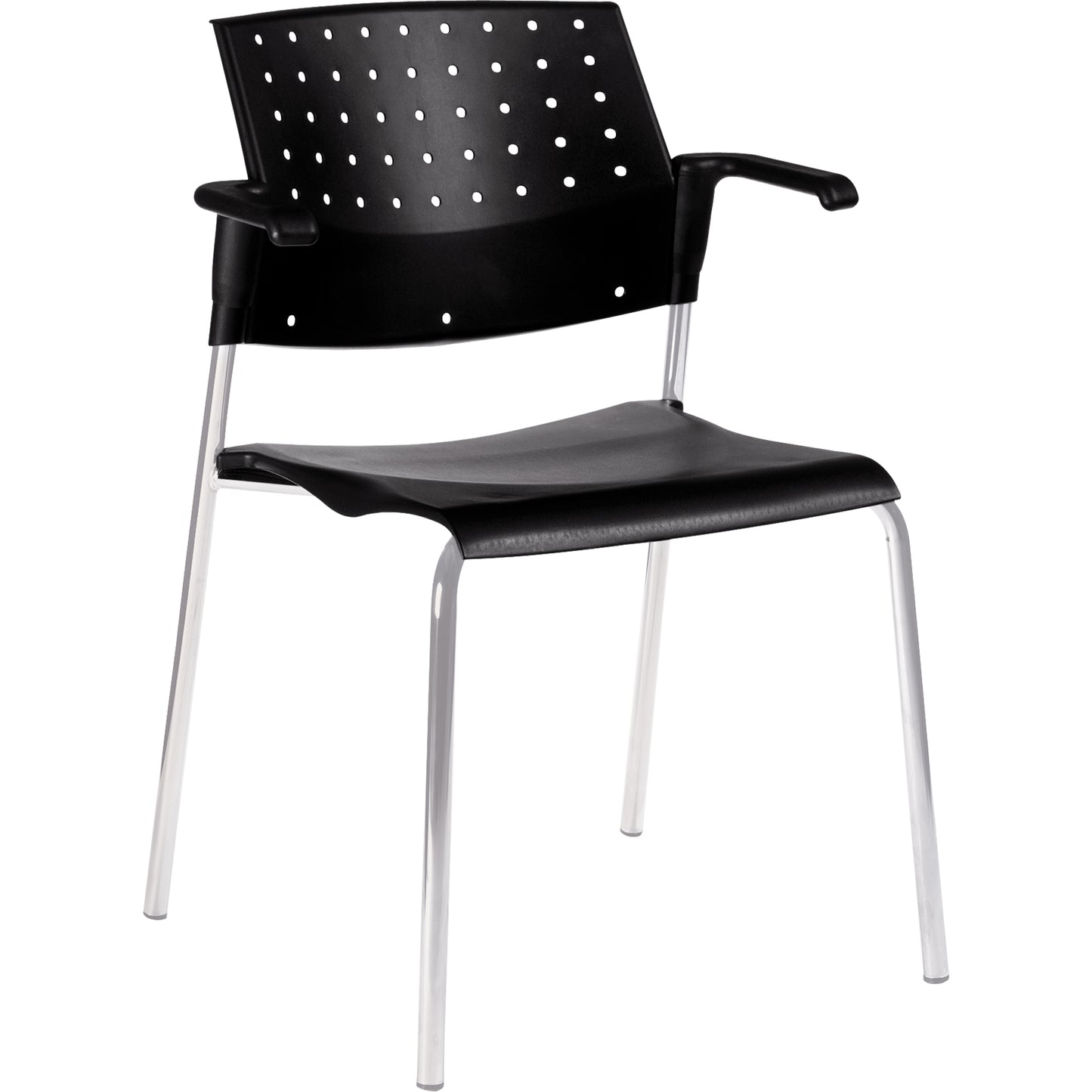 Stacking Chairs, Plastic, 33" High, 300 lbs. Capacity, Black