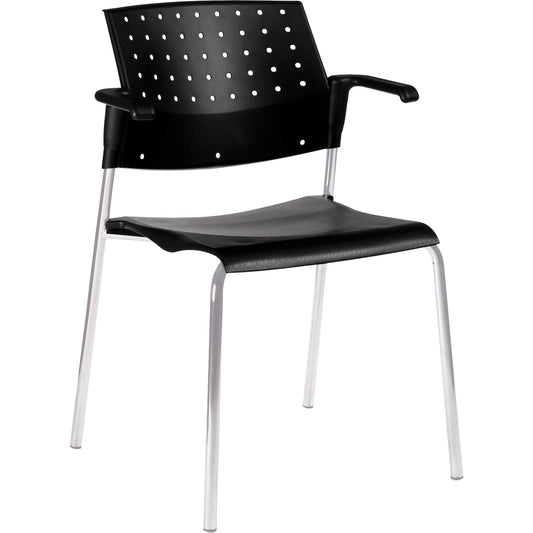 Stacking Chairs, Plastic, 33" High, 300 lbs. Capacity, Black