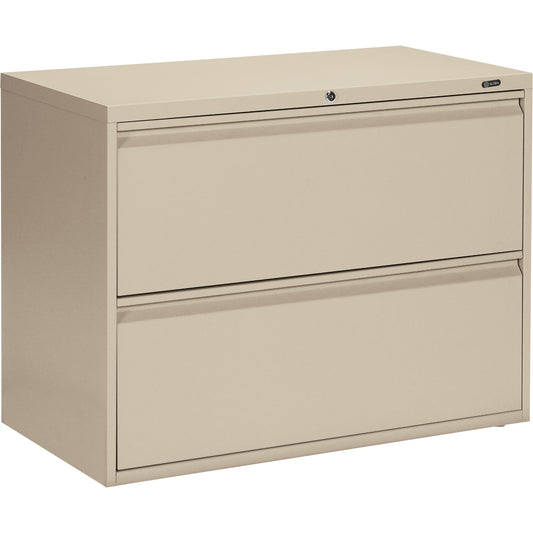 Lateral Cabinet, Steel, 2 Drawers, 36" W x 19-1/4" D x 27-31/100" H, Beige