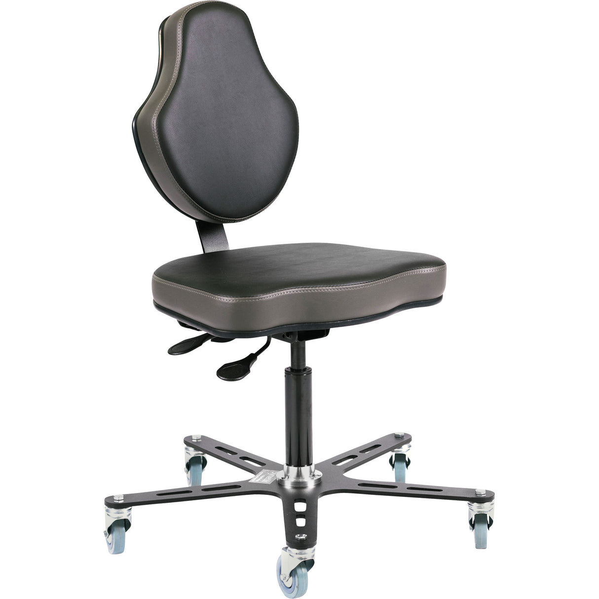 Vega™ Multi-Tilt Ergonomic Chair, Vinyl, Black/Grey