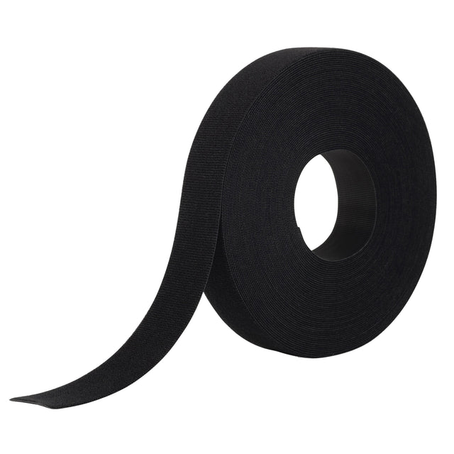 One-Wrap® Fastener Tape, Hook & Loop, 25 yds x 1", Self-Grip, Black