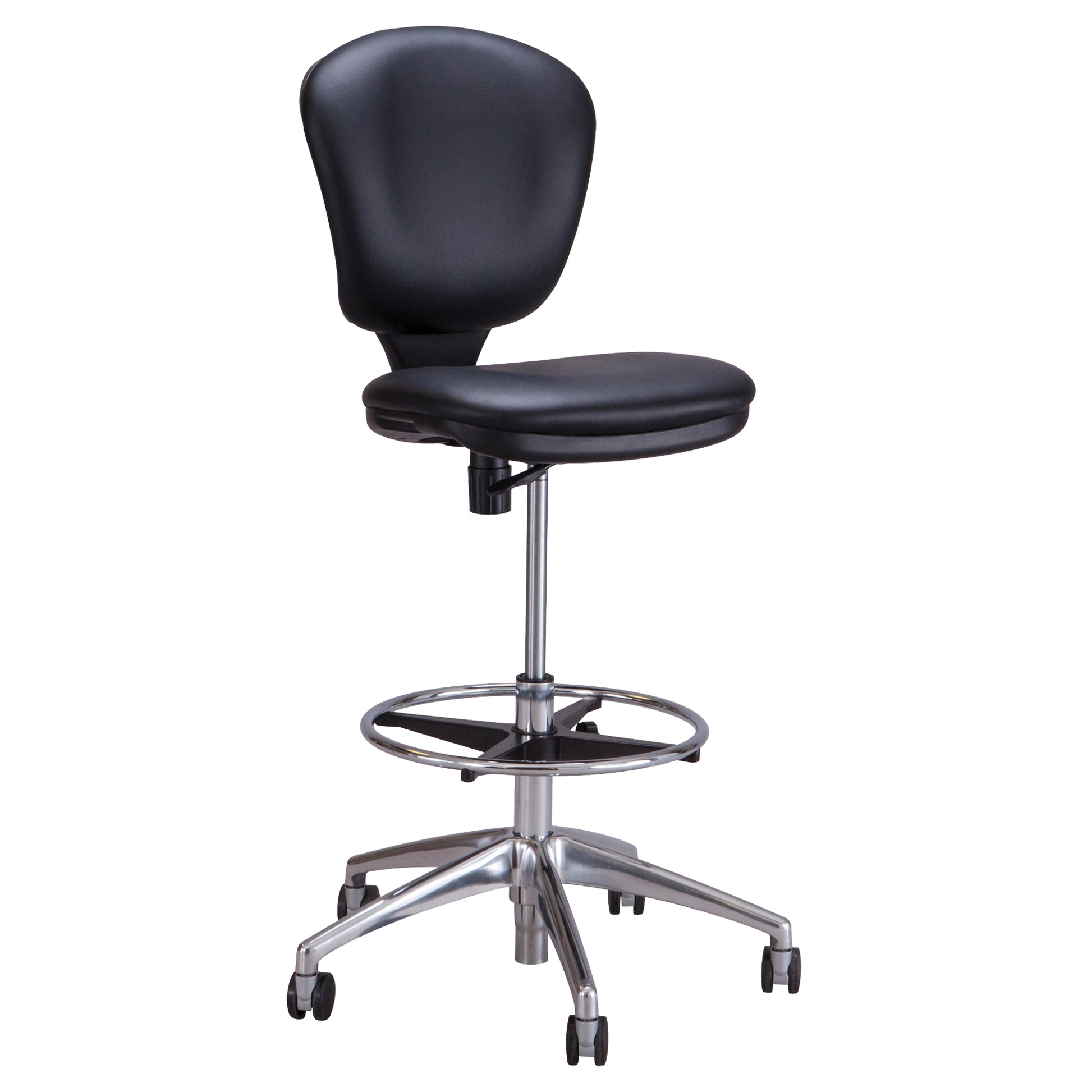 Metro™ Extended-High Chair, Vinyl, Black, 250 lbs. Capacity