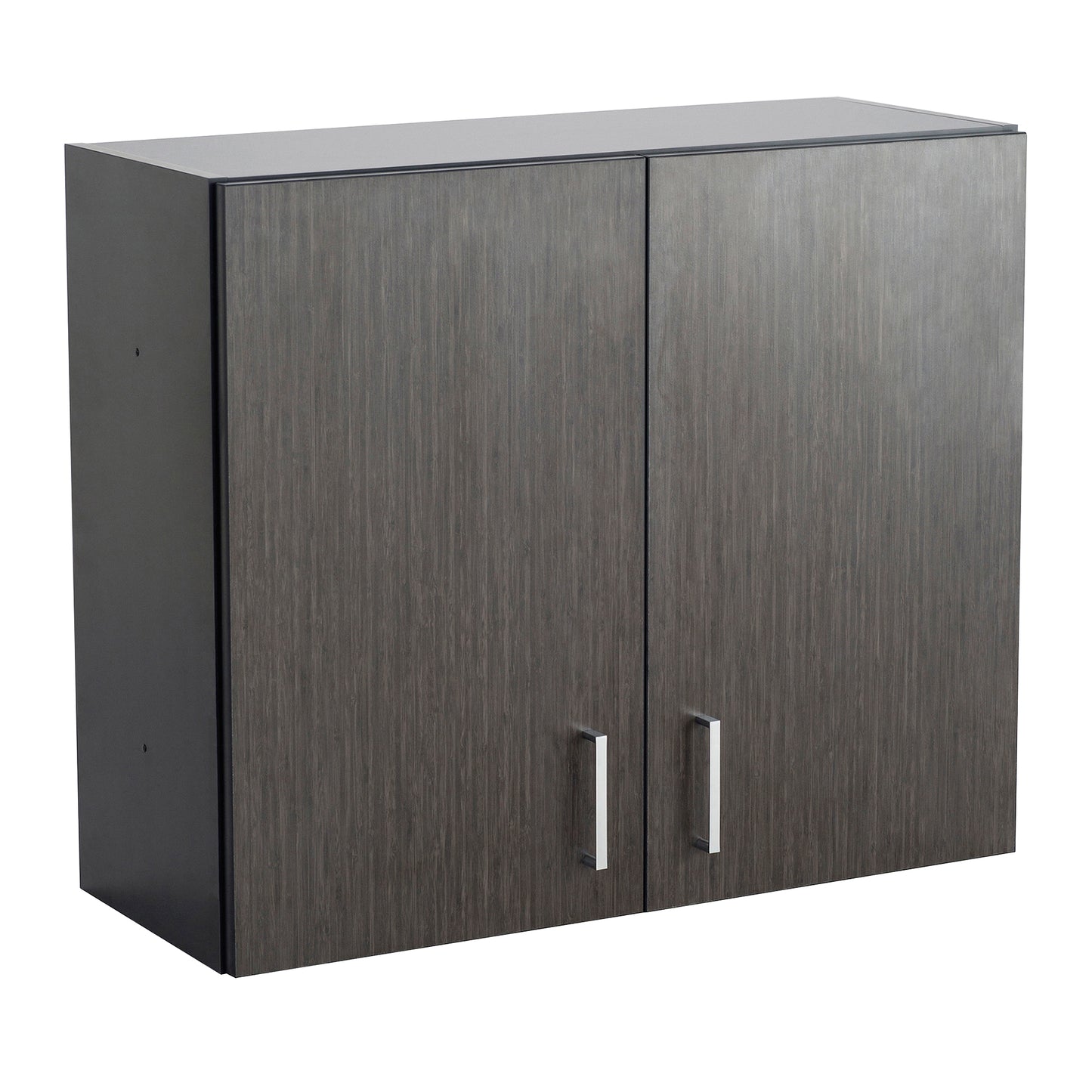 Modular Wall Cabinet, 30" H x 36" W x 15" D, 1 Shelves, Melamine, Asian Night/Black