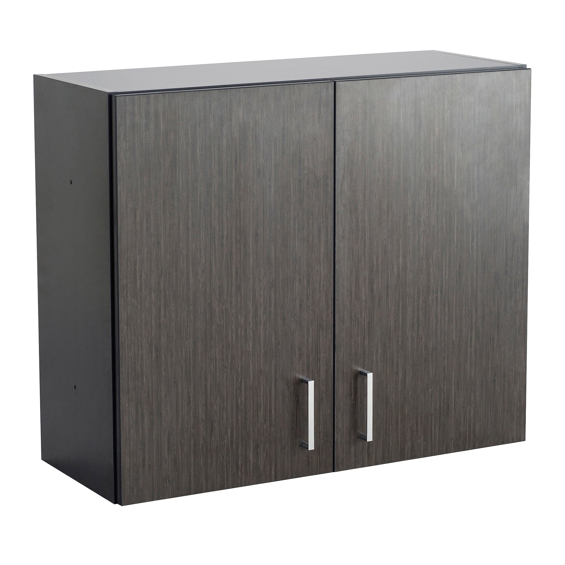 Modular Wall Cabinet, 30" H x 36" W x 15" D, 1 Shelves, Melamine, Asian Night/Black