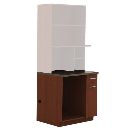 Modular Cabinet, Melamine, 39" H x 36" W x 25" D, Mahogany