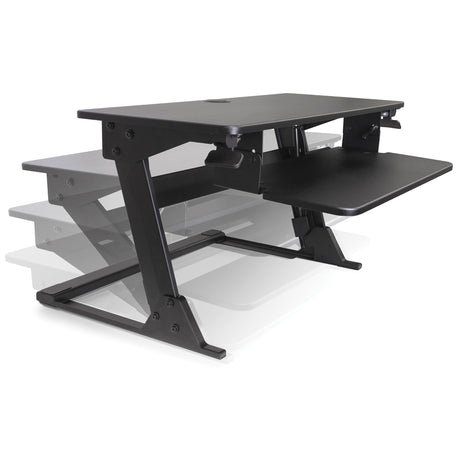 Goya™ Sit-Stand Workstation, Desktop Unit, 21" H x 35-2/5" W x 24" D, Black
