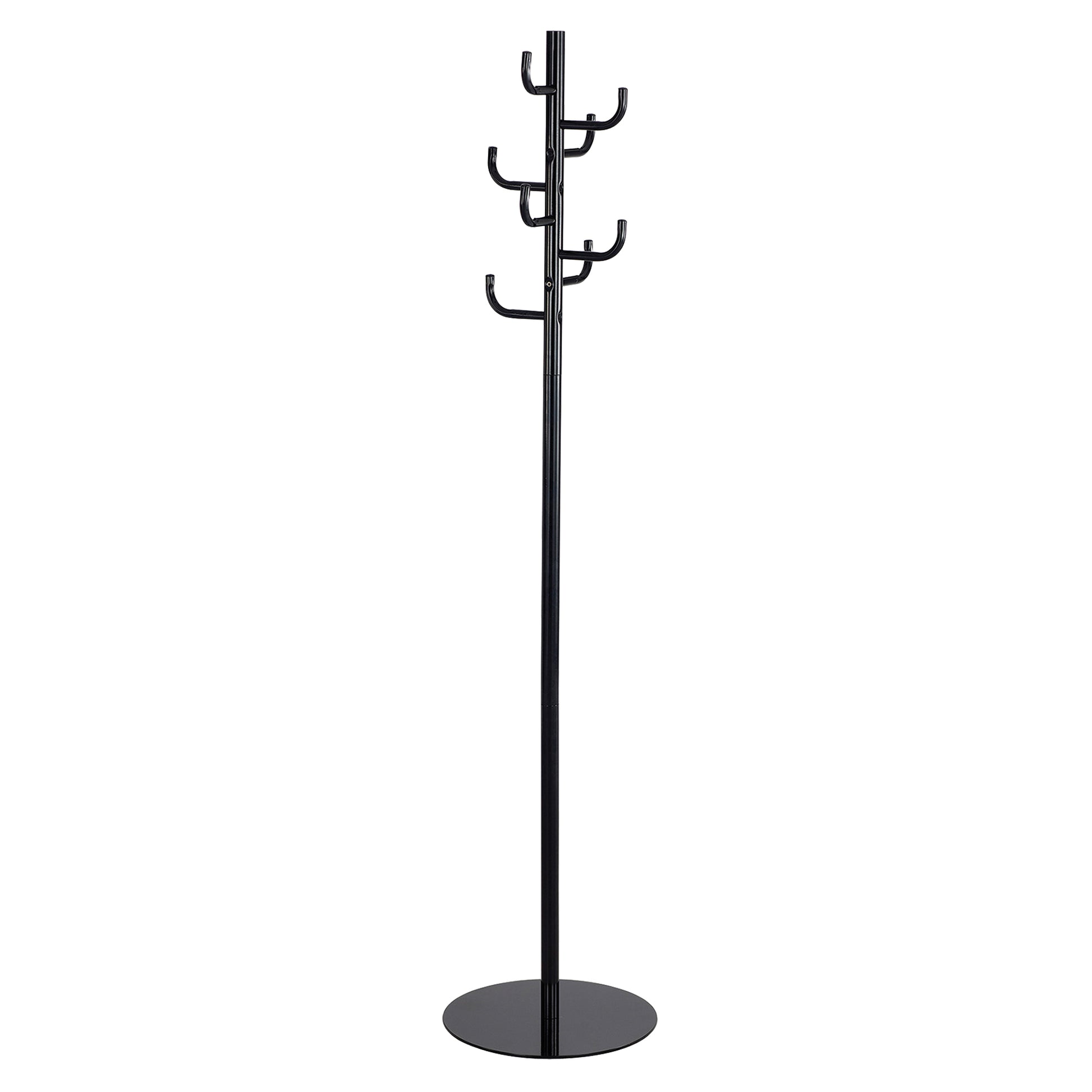 Coat Rack, 68" H, Black, 8 Hook(s)