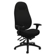 High Back Comfort Chair, Polyester, Black, 300 lbs. Capacity