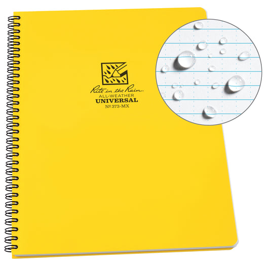 Side-Spiral Notebook, Soft Cover, Yellow, 84 Pages, 8-1/2" W x 11" L