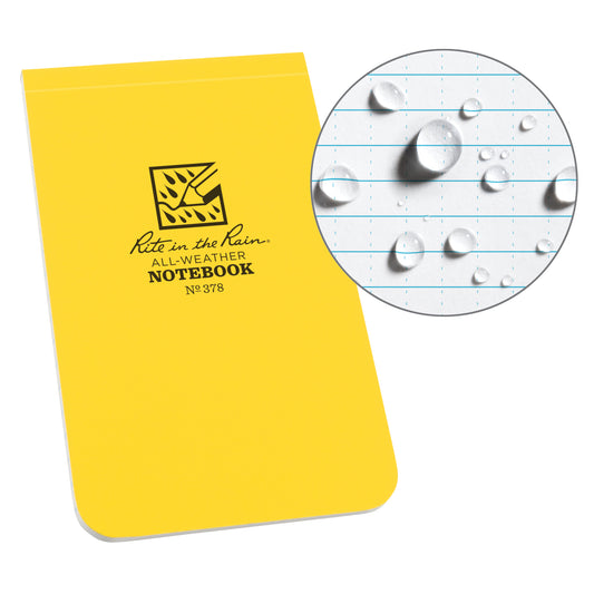 Top-Bound Memo, Soft Cover, Yellow, 100 Pages, 5-1/4" W x 5" L