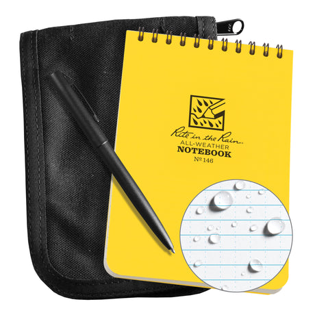 Pocket Notebook Kit, Soft Cover, Yellow, 100 Pages, 4" W x 6" L